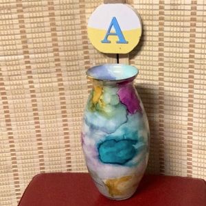 MULTI COLOR GLASS VASE